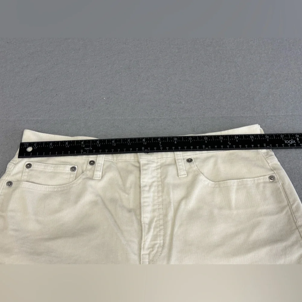 J Crew Corduroy Wide Leg High Waist Trouser Pants Cream Size 29 Style BT922 - Picture 7 of 10